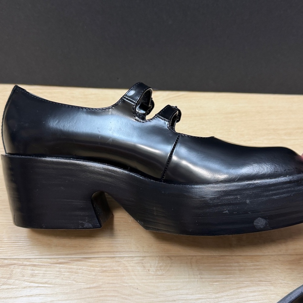 Camper Black Double-Strap Platform Mary Jane Shoes - Picture 9 of 11